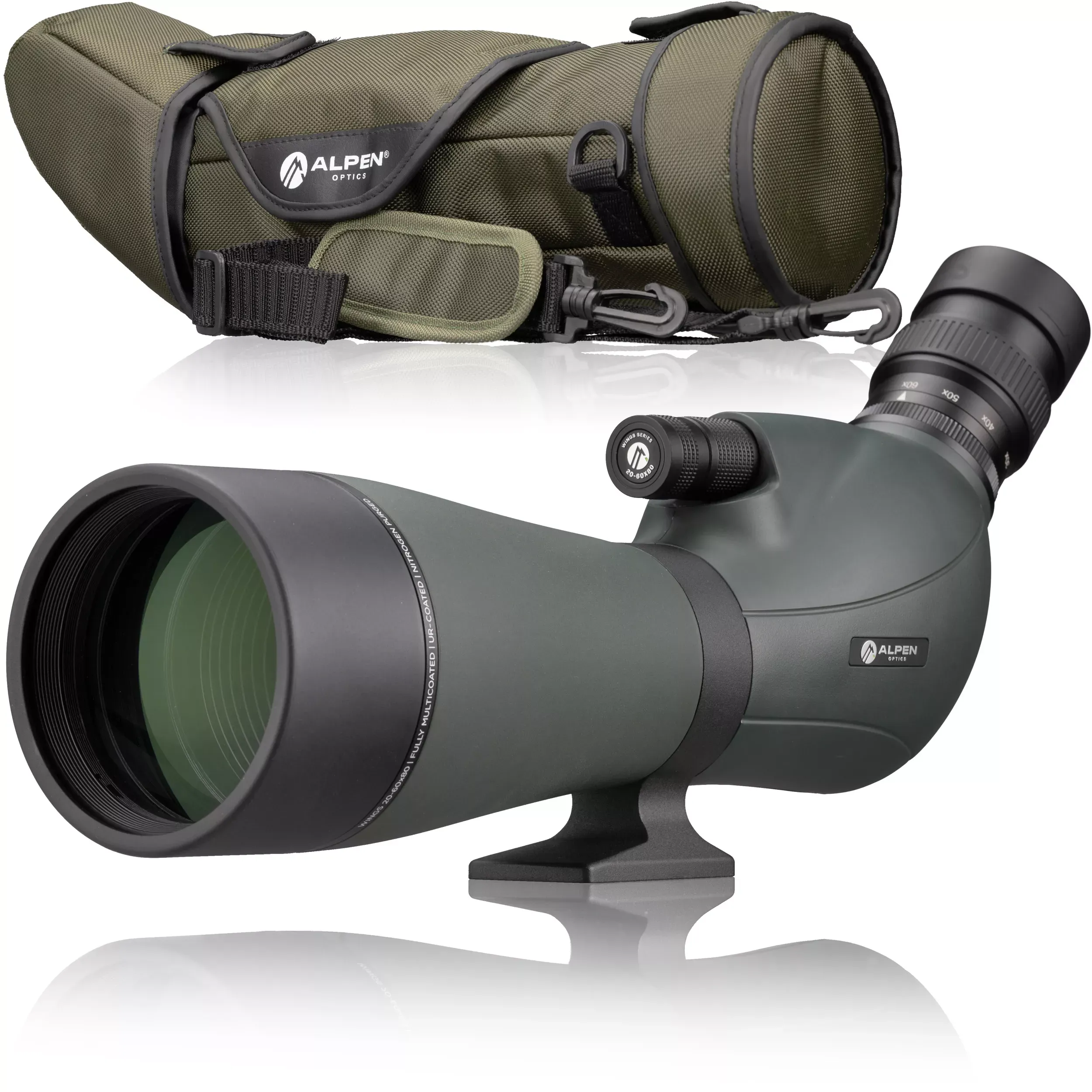 Зрительная труба ALPEN OPTICS Мод. WINGS 20-60X80 W/45° для охоты и туризма в Алматы, Казахстан