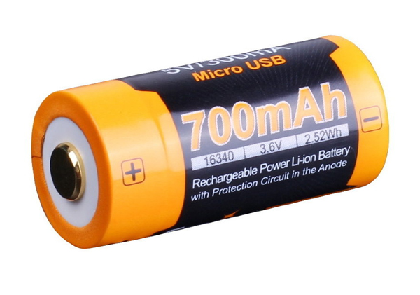 Аккумулятор (Li-ion) FENIX Мод. ARB-L16-700UP 16340 (3.6V)(700mAh)(PCB)(зарядка от USB + зар.устройство) — аккумулятор (li-ion) fenix мод. arb-l16-700up 16340 (3.6v)(700mah)(pcb)(зарядка от usb + зар.устройство) Алматы, Казахстан
