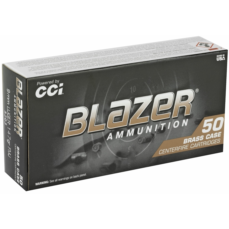 Патрон к служебно-штатному оружию BLAZER (9mm Luger / 9x19)(FMJ)(147grs)(9,53г.) для охраны в Алматы, Казахстан