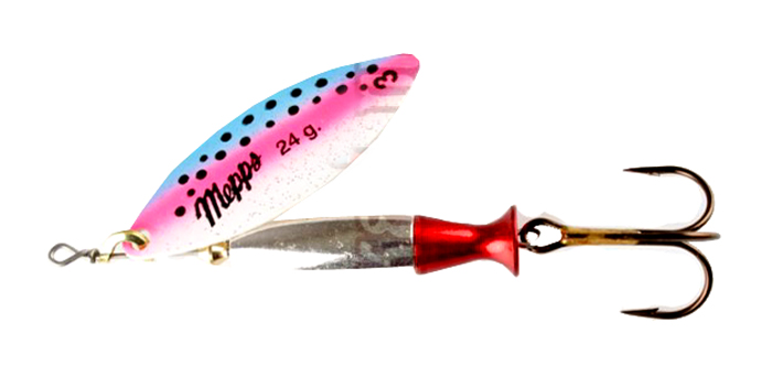 Блесна MEPPS AGLIA LONG HEAVY (rainbo/silver-silver/red) — купить Вертушки в Алматы | KORGAN