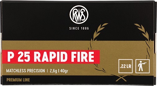 Купить Патрон для нарезного оружия RWS (.22 l.r.) Premium P25 Rapid Fire (40grs)(2,6г) в Алматы | Казахстан | Корган Центр