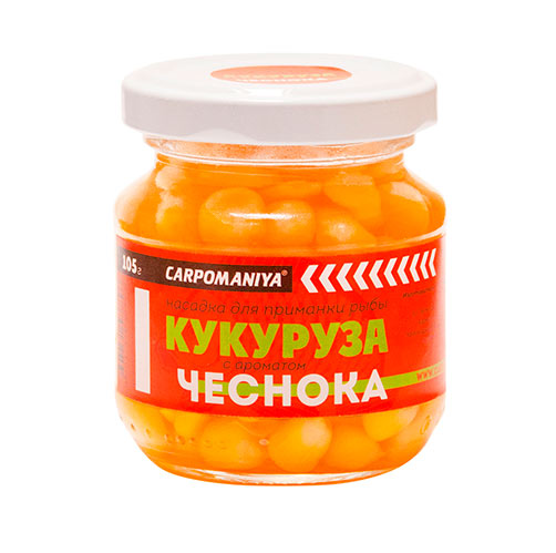 Кукуруза КАРПОМАНИЯ (мягкая)(натуральная с аром.чеснока)(105г.) — приманка, снасти и аксессуары для рыбалки | Алматы, Казахстан