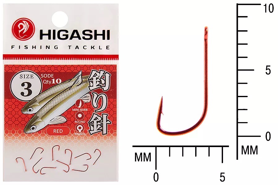 Крючки HIGASHI Мод. SODE RINGED #3 — рыболовный крючок, снасть и аксессуары для рыбалки | Алматы, Казахстан