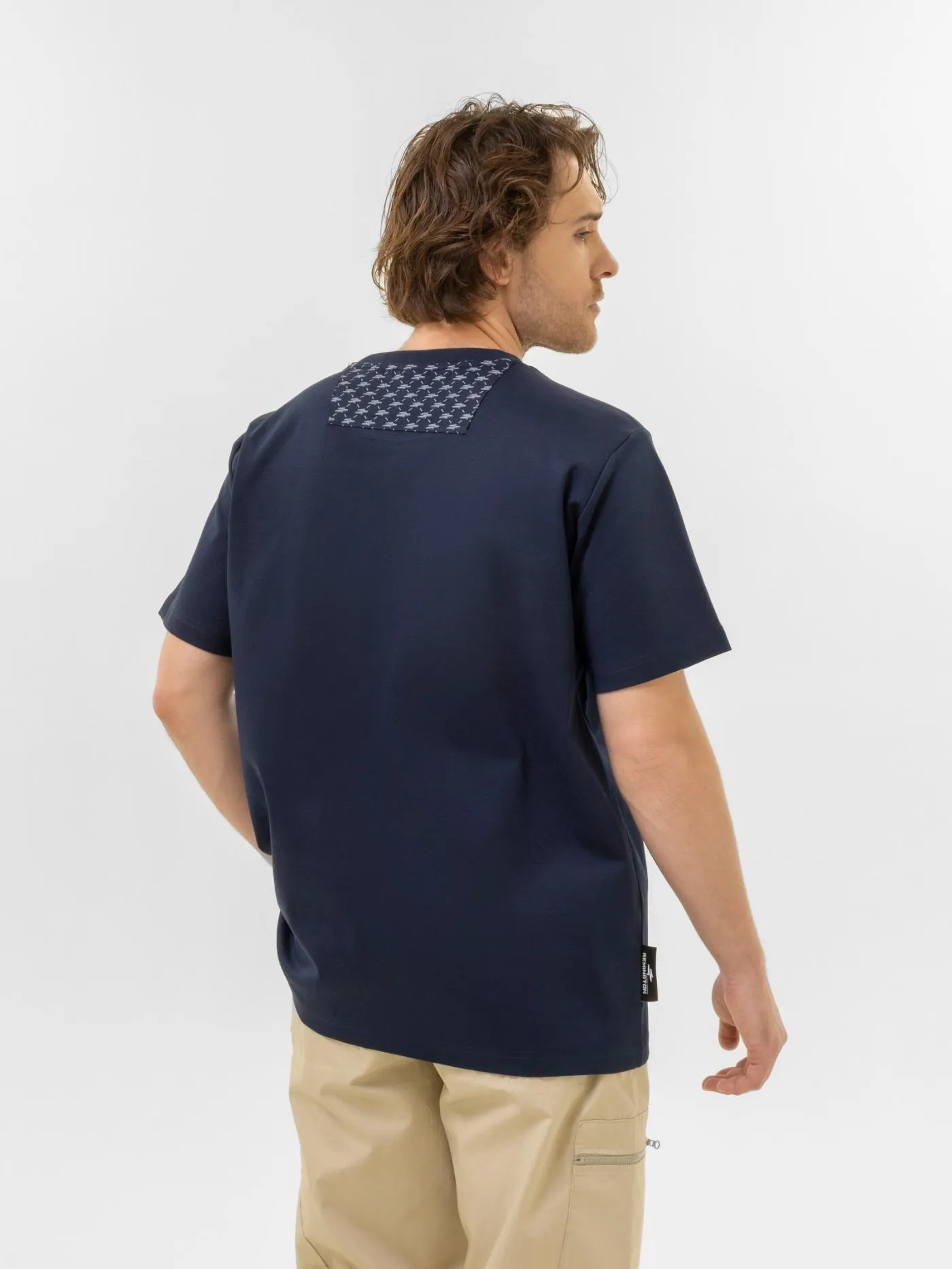 Футболка мужская Remington Casual Logo Dark Blue — одежда для охоты, рыбалки, туризма и города | KORGAN.KZ