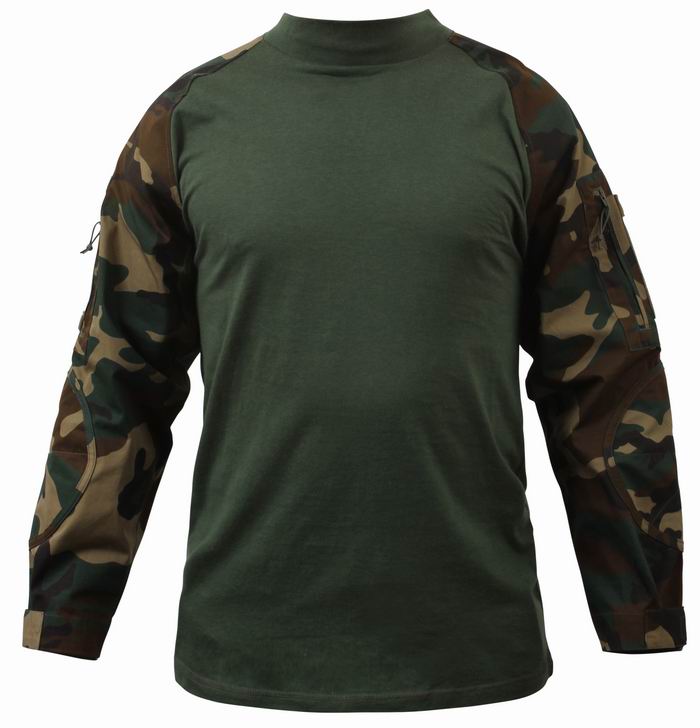 Рубашка ROTHCO Мод. MILITARY COMBAT (Woodland Camo) — одежда для охоты, рыбалки, туризма и города | KORGAN.KZ