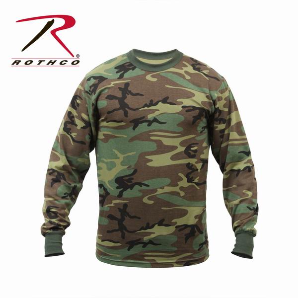 Майка ROTHCO (длинный рукав)(Woodland Camo) — одежда для охоты, рыбалки, туризма и города | KORGAN.KZ