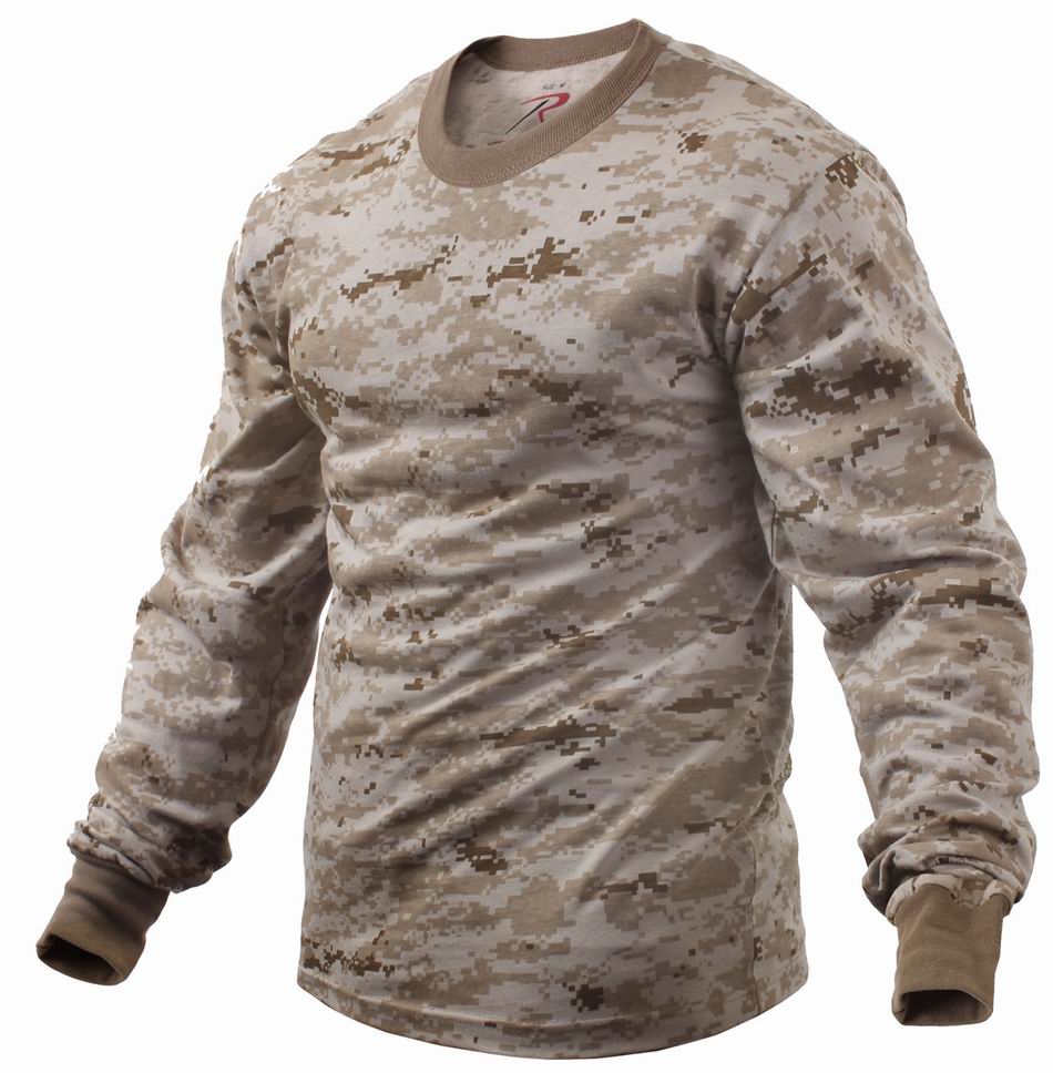 Майка ROTHCO (длинный рукав)(poly/cotton)(Desert Digital Camo) — одежда для охоты, рыбалки, туризма и города | KORGAN.KZ