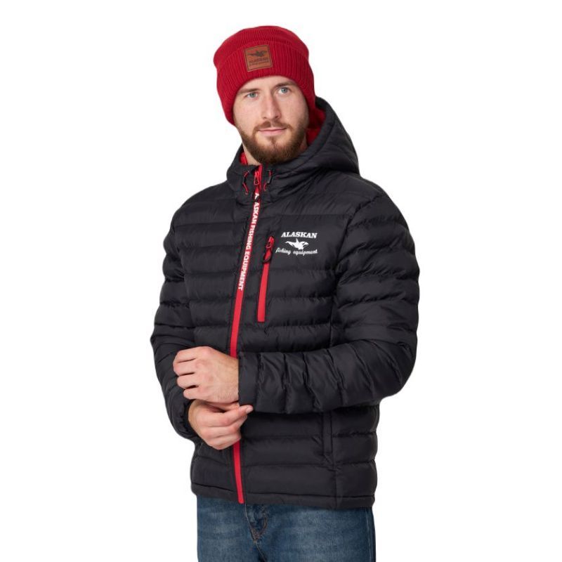 Куртка Alaskan Juneau Black утепленная стеганая черный /красный — куртки, жилеты, маскировочные костюмы, одежда для рыбалки и охоты | KORGAN Казахстан