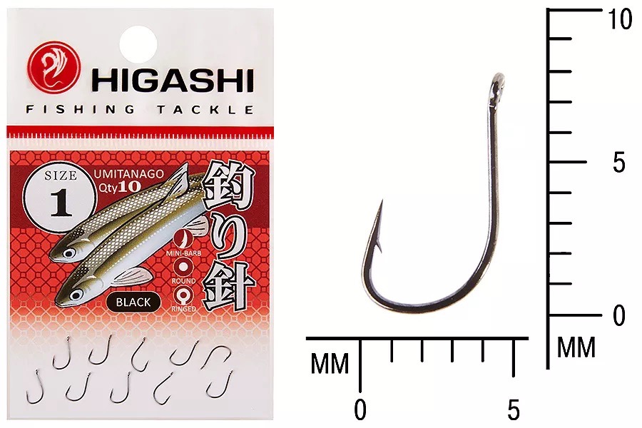 Крючки HIGASHI Мод. UMITANAGO RINGED #1 — рыболовный крючок, снасть и аксессуары для рыбалки | Алматы, Казахстан