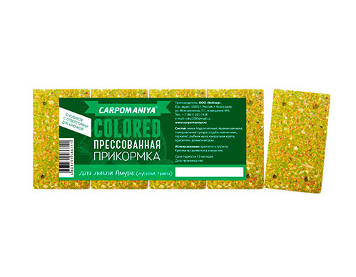 Прикормка прессованная КАРПОМАНИЯ для ловли амура (зеленый)(луговые травы)(кубики)(10шт.) — приманка, снасти и аксессуары для рыбалки | Алматы, Казахстан