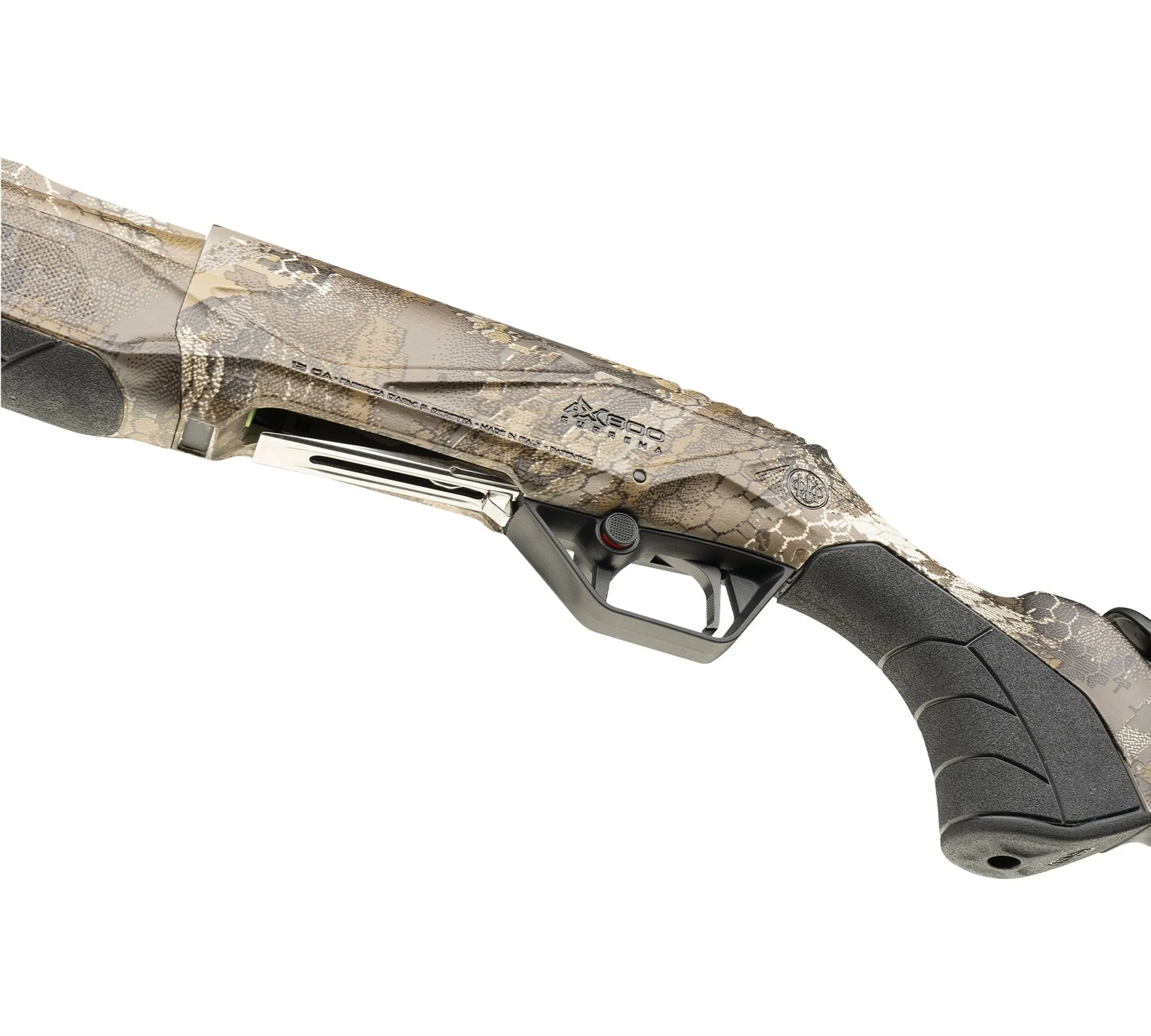 Гладкоствольное ружье BERETTA Moд. AX800 SUPREMA SYNTHETIC CAMO OPTIFADE TIMBER KICK-OFF  (полуавтоматическое) калибра 12/89 — детальное фото