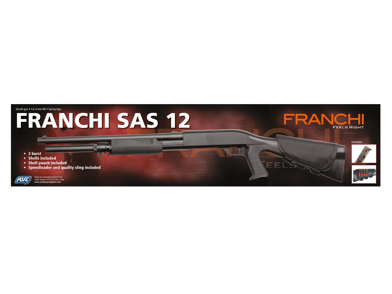 Страйкбольное помповое ружье ASG Мод. FRANCHI SAS 12 —  купить в Алматы у официального диллера | Доставка по Казахстану