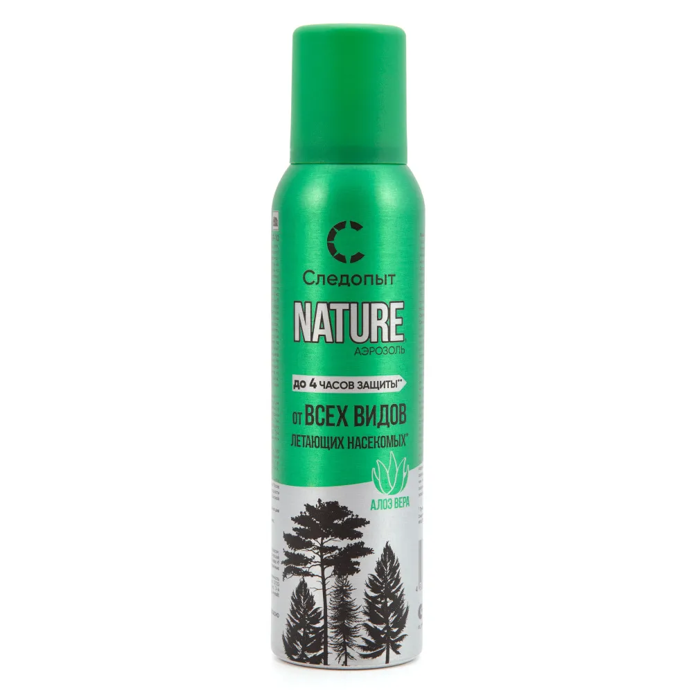 Репеллент СЛЕДОПЫТ NATURE c алоэ вера, от всех видов летающих насекомых, аэрозоль, — репелленты и защита от насекомых | KORGAN.KZ