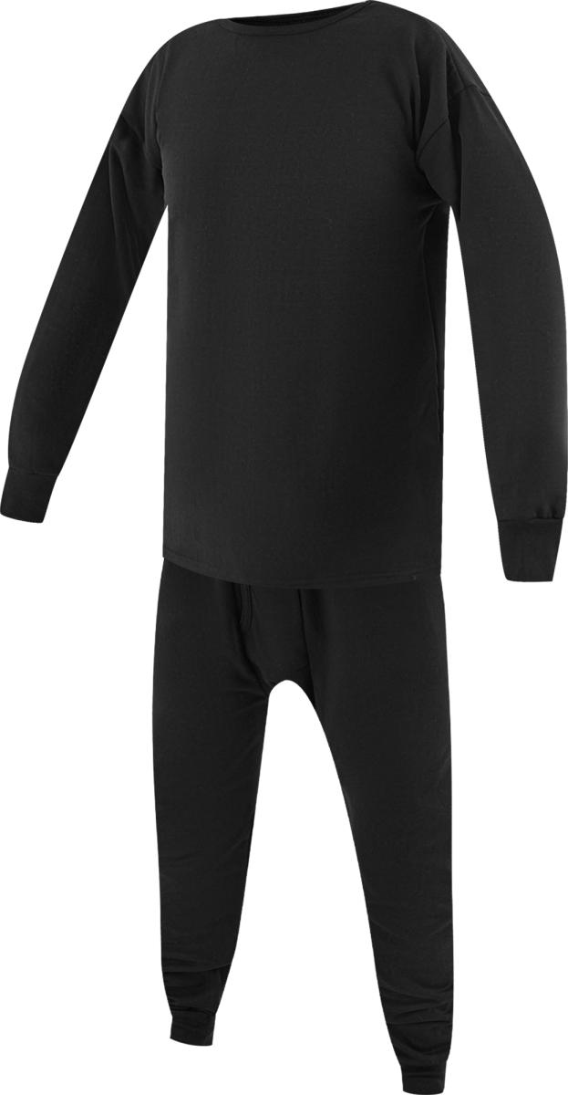 Термобелье с начесом, хб 100%, комплект, до -15°С, цв. черный, — одежда для охоты, рыбалки, туризма и города | KORGAN.KZ