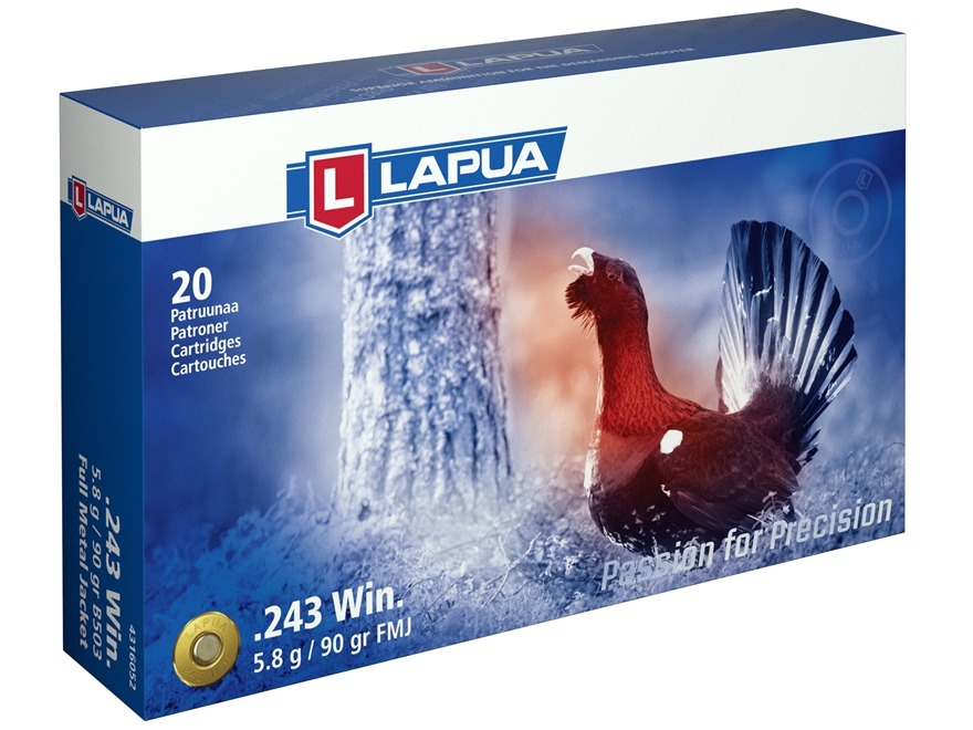 Купить Патрон для нарезного оружия LAPUA (.243 Win.) FMJ (B503)(90grs)(5,83г.) в Алматы | Казахстан | Корган Центр
