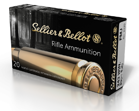 Купить Патрон для нарезного оружия S&B (.243 Win.)(FMJ-2430)(80grs)(5,2г) в Алматы | Казахстан | Корган Центр