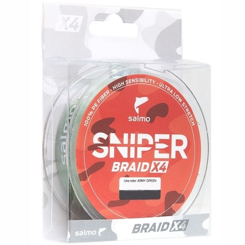 Шнур SALMO SNIPER BRAID X4 — рыболовная леска, снасти и аксессуары | Алматы, Казахстан