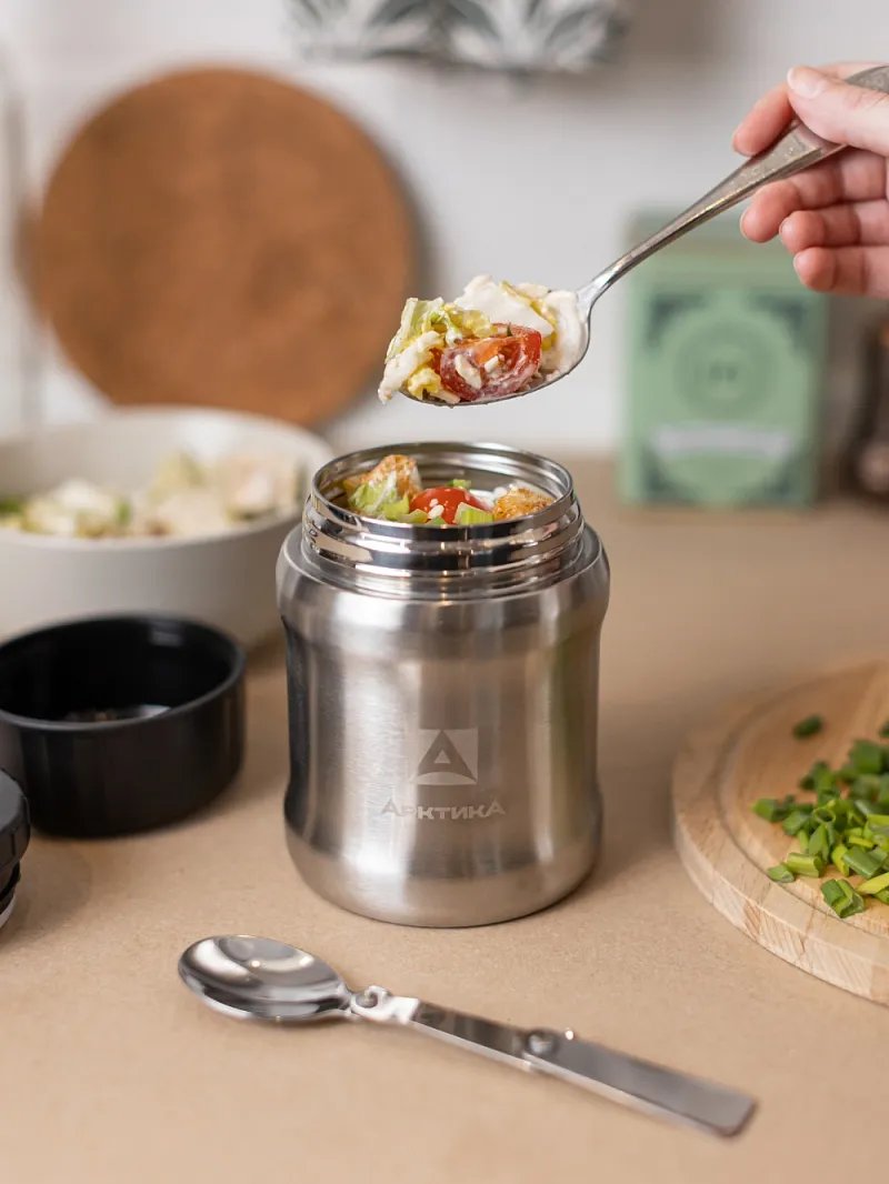 Термос АRСTIСA FOOD для еды вакуумный, бытовой — качественный термос для походов, туризма и активного отдыха
