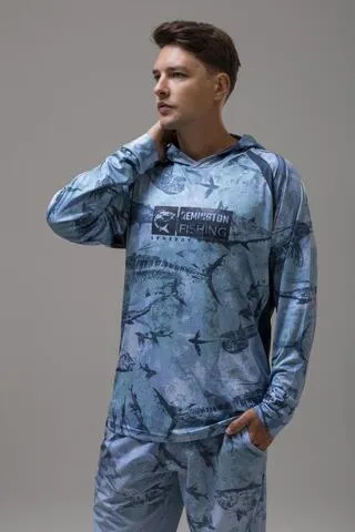 Футболка (джерси)  Remington Fishing Вreeze Вlue — одежда для охоты, рыбалки, туризма и города | KORGAN.KZ