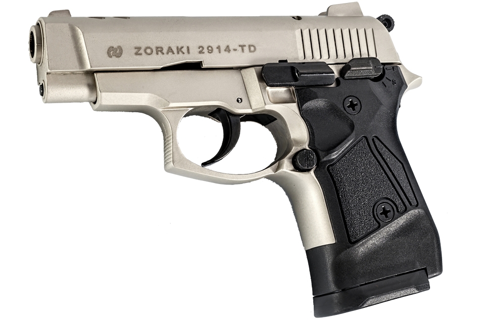 Газовый пистолет ZORAKI Мод. 2914-TD SATIN (к.-бр: 9мм P.A.)(14-зарядный) — купить газовые пистолеты в Алматы | Доставка по Казахстану