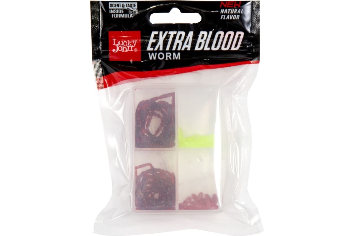 Искусственная насадка LUCKY JOHN Мод. PRO SERIES EXTRA BLOOD WORM/MAGGOT — аксессуары и снасти для зимней рыбалки, ящики, чехлы, санки | Алматы, Казахстан