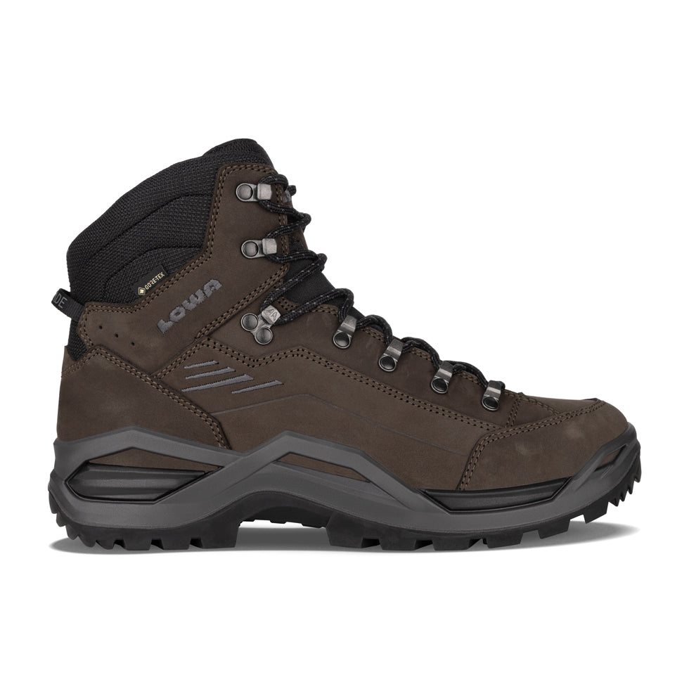 Ботинки RENEGADE GTX MID Dark brown\black LOWA — обувь, стельки и уход за обувью | KORGAN.KZ