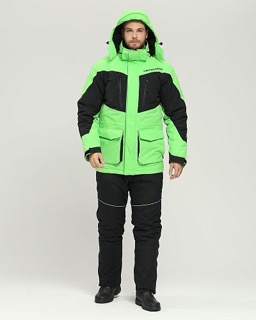 Костюм  зимний TRITON "STAN  PRO -45°C" (тк.таслан)(черно-салатовый) — куртки, жилеты, маскировочные костюмы, одежда для рыбалки и охоты | KORGAN Казахстан