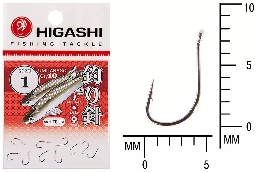 Крючки HIGASHI Мод. UMITANAGO RINGED #1 — рыболовный крючок, снасть и аксессуары для рыбалки | Алматы, Казахстан