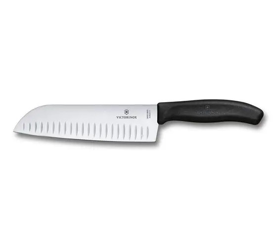 Кухонный нож VICTORINOX Мод. SWISS CLASSIC SANTOKU FLUTED #6.8523.17B для кухни в Алматы, Казахстан