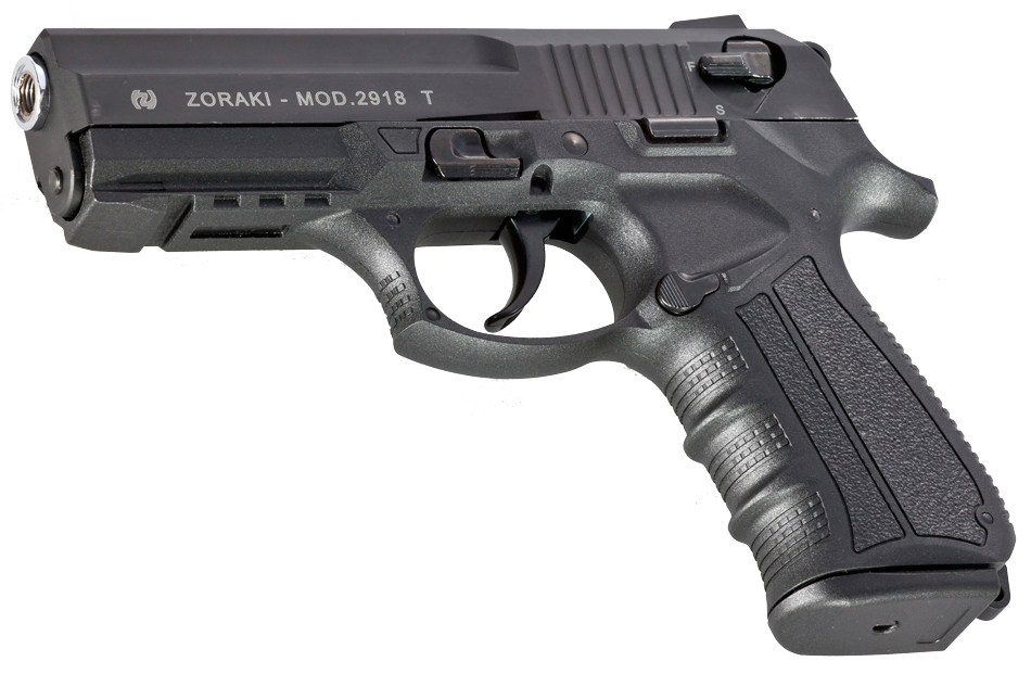 Газовый пистолет ZORAKI Мод. 2918-TD BLACK (к.-бр: 9мм P.A.)(18-зарядный) — купить газовые пистолеты в Алматы | Доставка по Казахстану