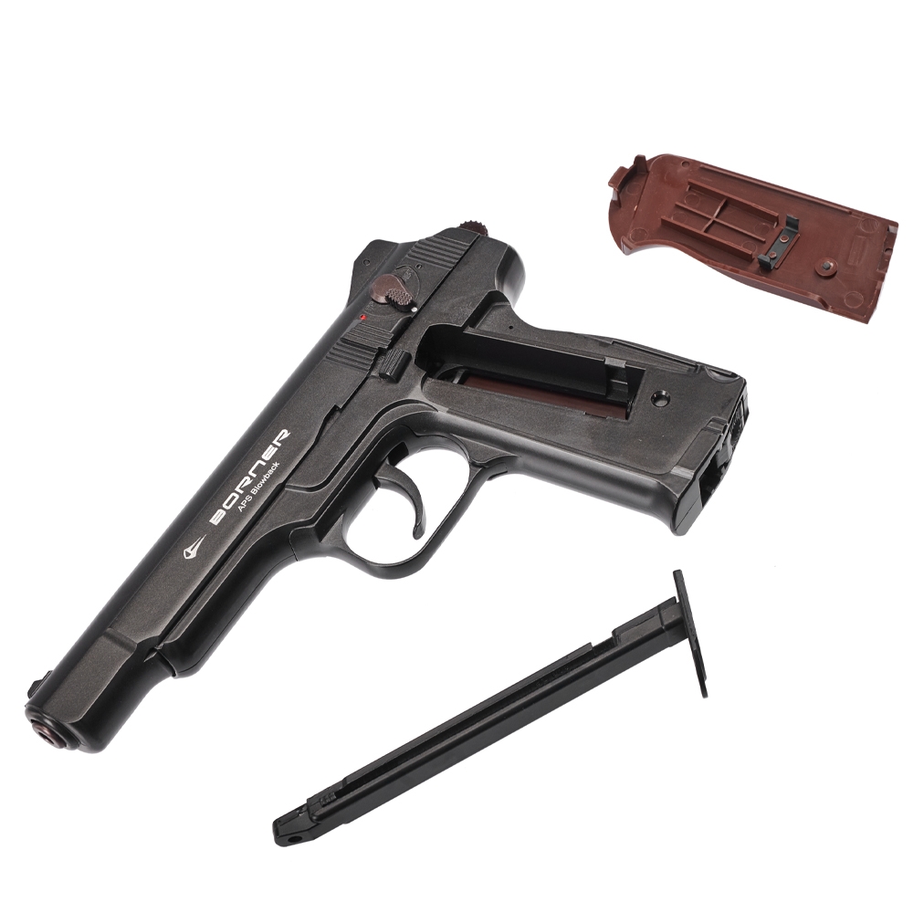 Фото Пистолет Borner APS Blowback Black калибр 4.5 mm/BB CO2 — пневматический пистолет купить в Алматы