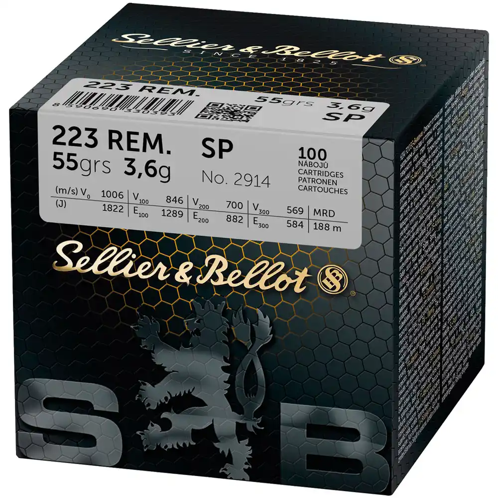 Купить Патрон для нарезного оружия S&B (.223 Rem.)(SP-2914)(55grs)(3,6г) в Алматы | Казахстан | Корган Центр