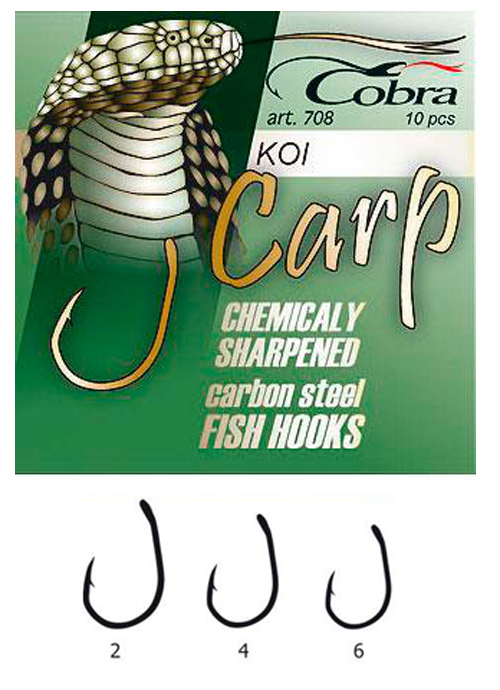 Крючки COBRA Мод. CARP KOI NSB — рыболовный крючок, снасть и аксессуары для рыбалки | Алматы, Казахстан