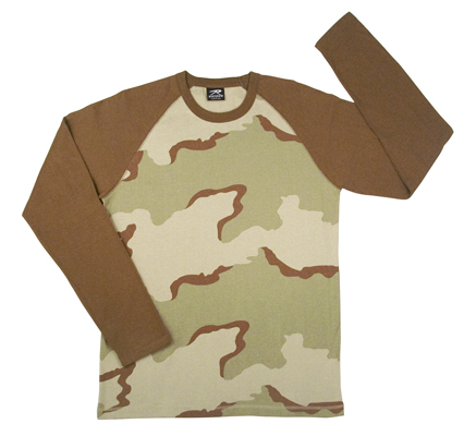 Майка ROTHCO (длинный рукав)(Tri-Color Desert Camo/Brown) — одежда для охоты, рыбалки, туризма и города | KORGAN.KZ