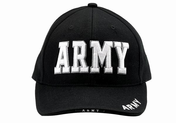 Кепка ROTHCO Мод. DELUXE LOW PROFILE INSIGNIA "ARMY" (Black) — головной убор для рыбалки, охоты и туризма | KORGAN.KZ