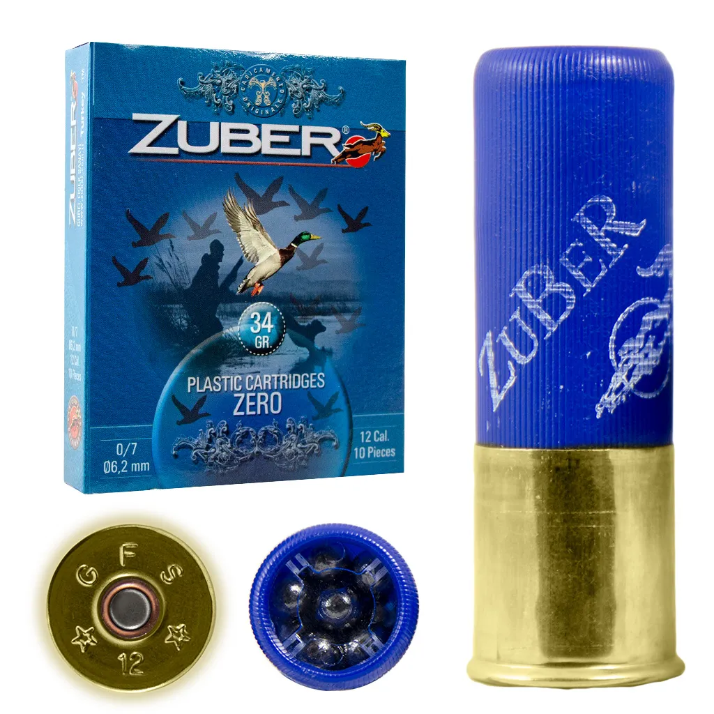  Патрон для гладкоствольного оружия ZUBER Zero (12/70)(34г)(№00)(4,5мм) в Алматы | Казахстан | Корган Центр | KORGAN