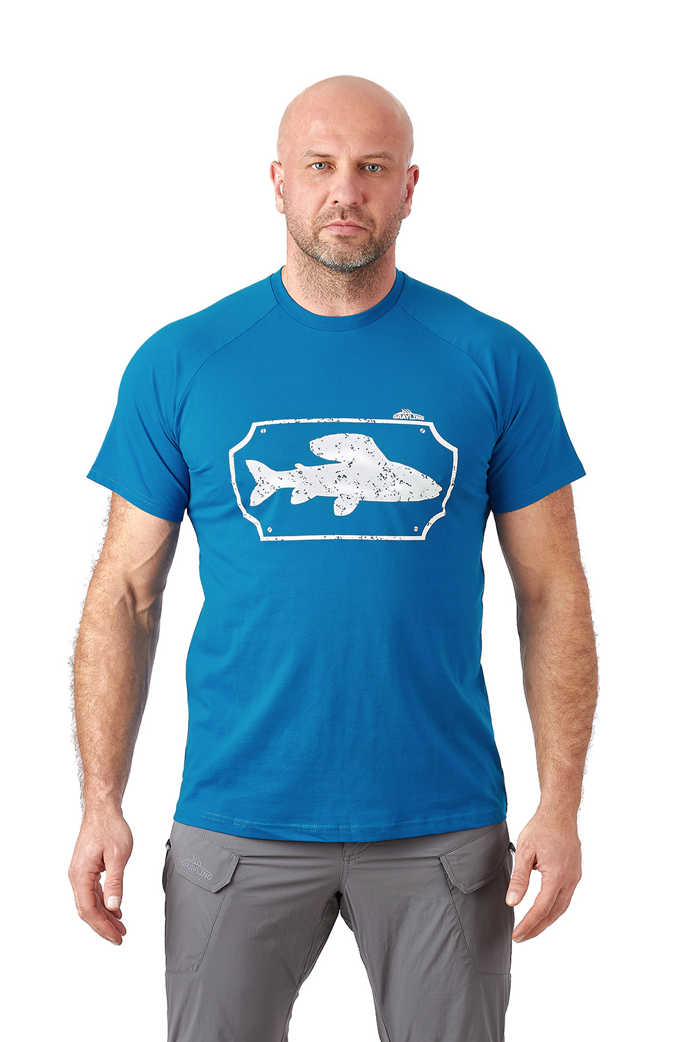 Футболка NOVATEX GRAYLING Siberian Silver (Сибериан Сильвер)(тк.хлопок)(синий) — одежда для охоты, рыбалки, туризма и города | KORGAN.KZ