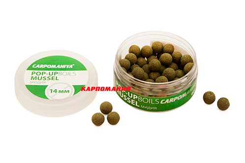Бойлы КАРПОМАНИЯ (плавающие)(вкус мидии)(14мм)(60г.) — приманка, снасти и аксессуары для рыбалки | Алматы, Казахстан