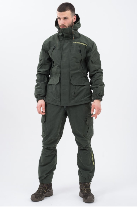 Костюм демисезонный TRINON "GORKA PRO" -5°C (тк.norvegia)(зеленый) — куртки, жилеты, маскировочные костюмы, одежда для рыбалки и охоты | KORGAN Казахстан