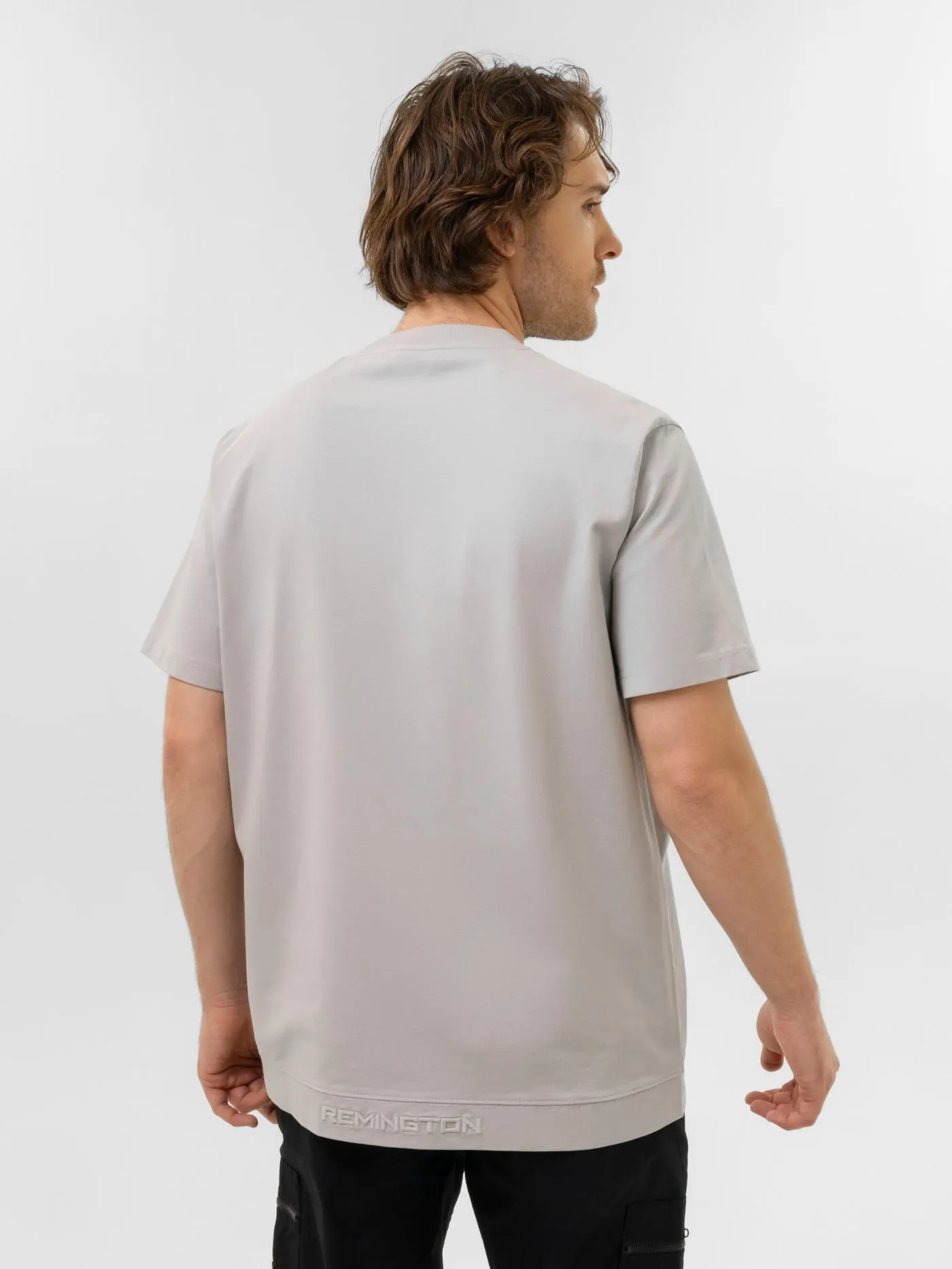 Футболка мужская Remington Casual REM Light Grey — одежда для охоты, рыбалки, туризма и города | KORGAN.KZ