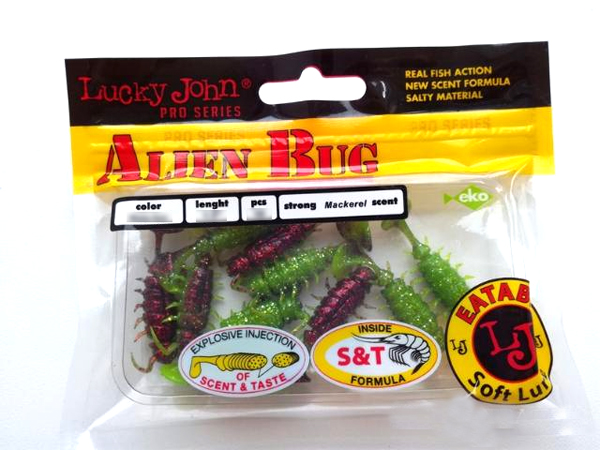 Виброхвост LUCKY JOHN Мод. PRO SERIES ALIEN BUG — приманка, снасти и аксессуары для рыбалки | Алматы, Казахстан
