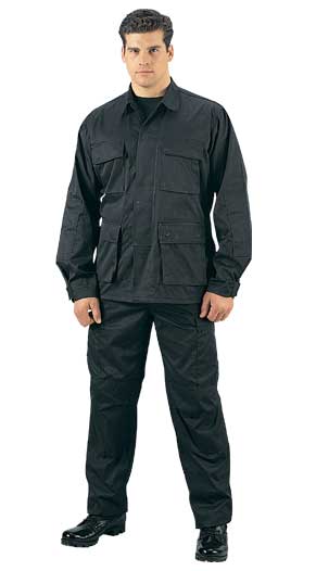 Штаны ROTHCO Мод. ULTRA FORCE B.D.U. Rip-Stop (Black) — брюки и шорты для охоты, рыбалки и туризма | KORGAN.KZ