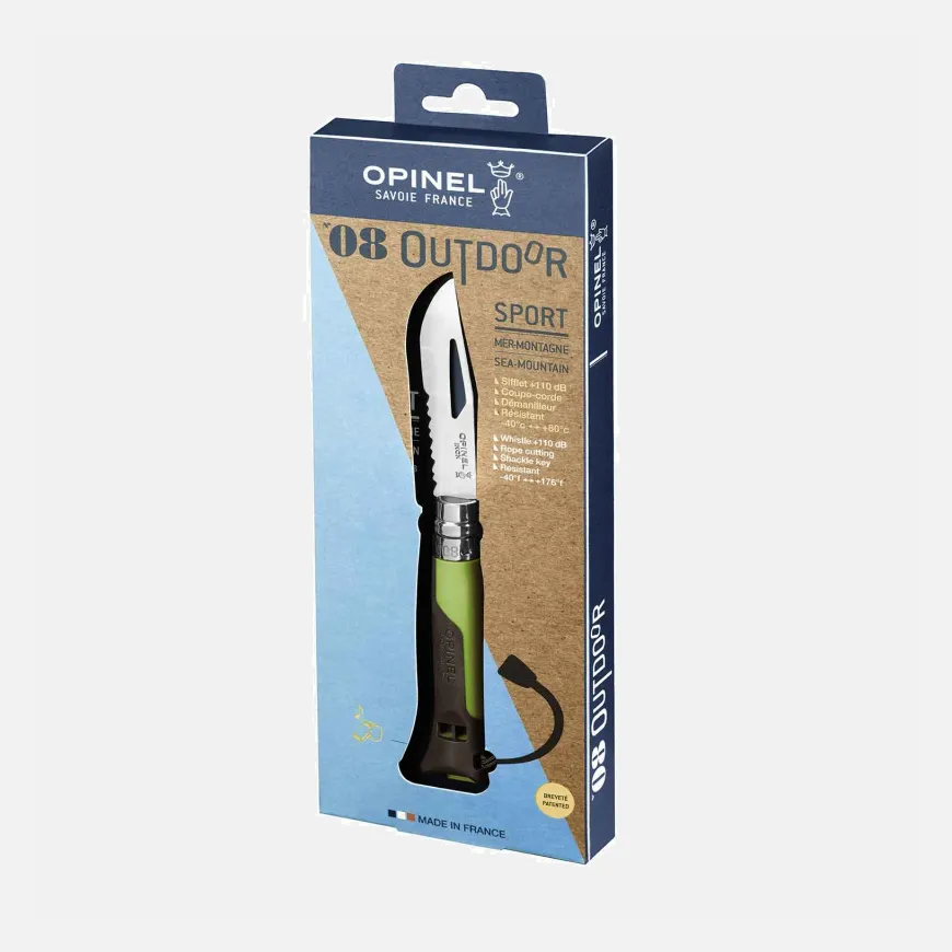 Купить Нож Opinel OUTDOR №08 FLUOR Зеленый в Алматы — магазин Korgan Center | Казахстан | Доставка во все регионы