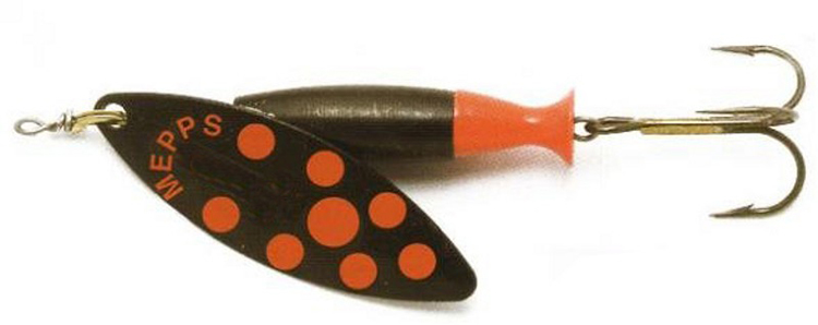 Блесна MEPPS AGLIA LONG HEAVY (black/orange dots-black/orange) — купить Вертушки в Алматы | KORGAN