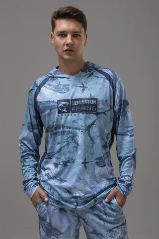 Футболка (джерси)  Remington Fishing Вreeze Вlue — одежда для охоты, рыбалки, туризма и города | KORGAN.KZ
