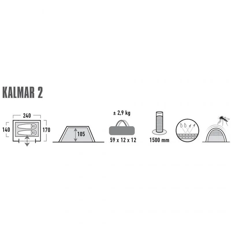 Палатка HIGH PEAK Мод. KALMAR 2 Купить в Алматы — магазин Korgan Center