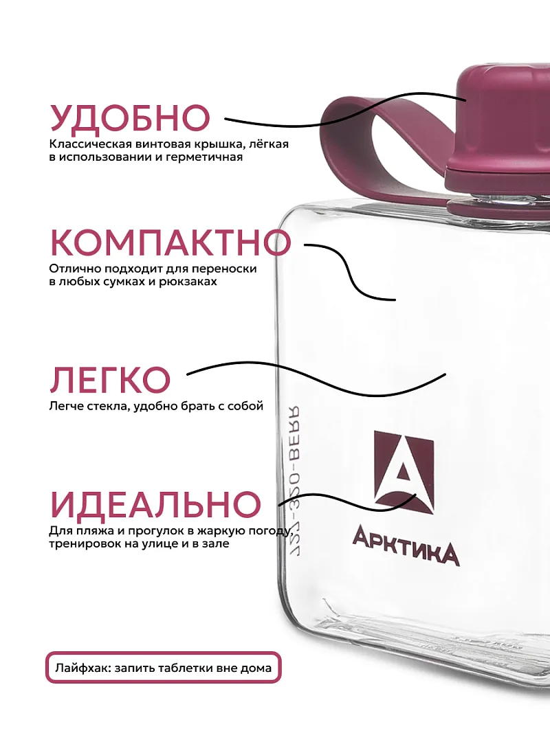 Бутылка тритановая карманная АRСTIСA — качественный термос для походов, туризма и активного отдыха