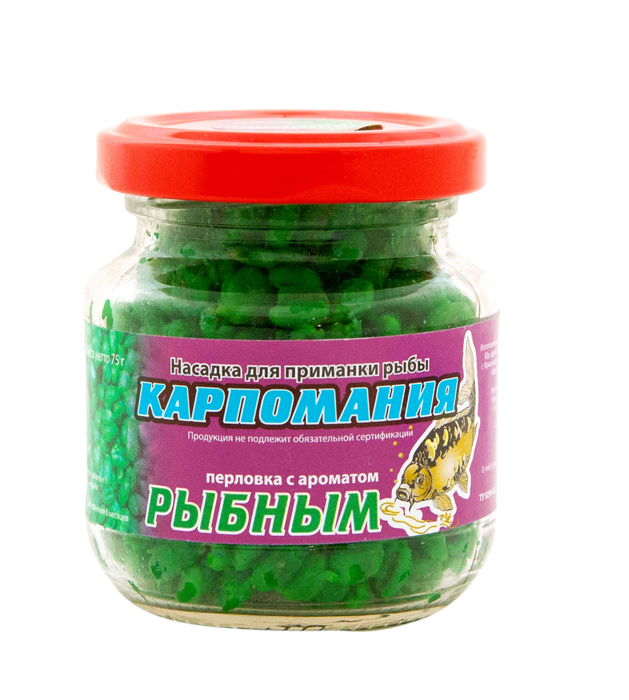 Перловка КАРПОМАНИЯ (зелёная с аром.рыбы)(75г.) — приманка, снасти и аксессуары для рыбалки | Алматы, Казахстан