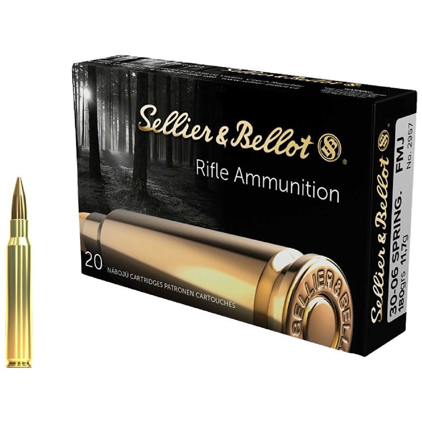 Купить Патрон для нарезного оружия S&B (.30-06 Sprg.)(FMJ-2957)(180grs)(11,7г) в Алматы | Казахстан | Корган Центр