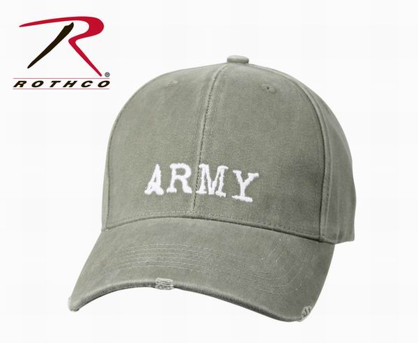 Кепка ROTHCO Мод. VINTAGE LOW PROFILE INSIGNIA "ARMY" (O.D.) — головной убор для рыбалки, охоты и туризма | KORGAN.KZ